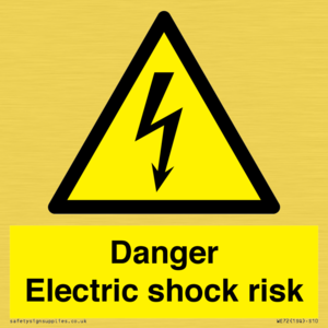Danger Electric shock risk